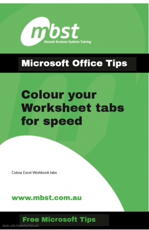 Colour your Worksheet tabs